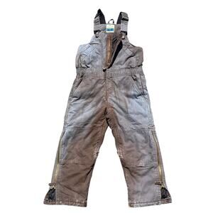 Thrashed Blue Mountain Kids Overalls Y Small Insulated bib canvas double knee